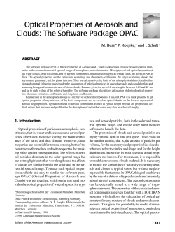 Optical Properties of Aerosols and Clouds: The