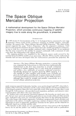 The Space Oblique Mercator Projection