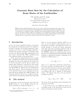 Gaussian Basis Sets for the Calculation of Some States of the