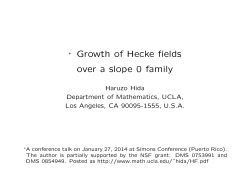 Growth of Hecke fields over a slope 0 family
