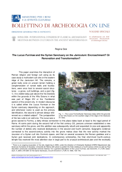The Lucus Furrinae and the Syrian Sanctuary on the Janiculum