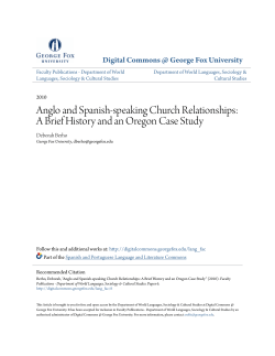 Anglo and Spanish-speaking Church Relationships