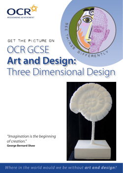 OCR GCSE Art and Design: Three Dimensional Design