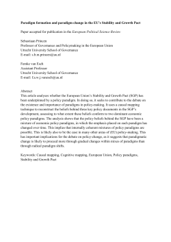 Paradigm formation and paradigm change in the EU`s