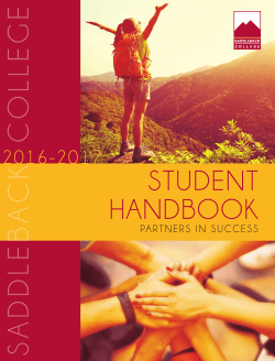 Student Handbook - Saddleback College