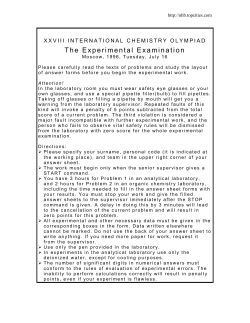 The Experimental Examination