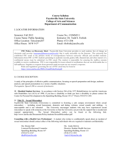 Course Syllabus - Fayetteville State University