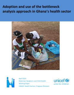 Adoption and use of the bottleneck analysis approach in