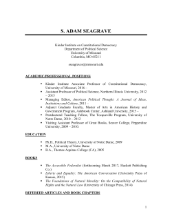 Curriculum Vitae - Political Science | University of Missouri