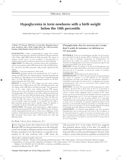 Hypoglycemia in term newborns with a birth weight below the 10th