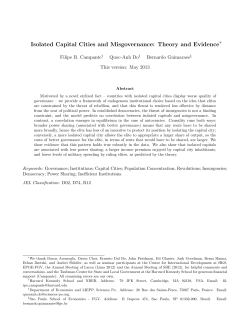 Isolated Capital Cities and Misgovernance: Theory and Evidence