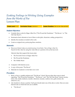 Evoking Feelings in Writing Using Examples from the Works of Poe