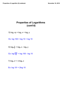 Properties of Logarithm (2).notebook