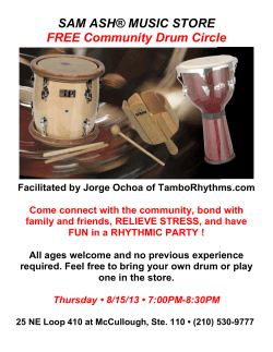 SAM ASH&reg; MUSIC STORE FREE Community Drum Circle