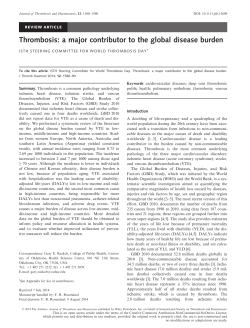 Thrombosis: a major contributor to the global disease burden
