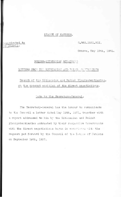 LEAG-XIE OF NATIONS, 0*362&raquo;1931&laquo;Vile Geneva, May 19th, 1931