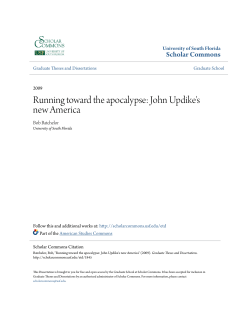 Running toward the apocalypse: John Updike`s new America