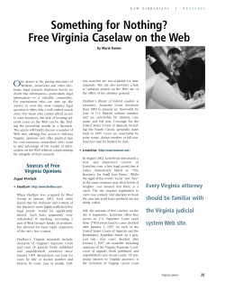 Something for Nothing? Free Virginia Caselaw