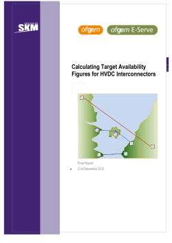 Calculating Target Availability Figures for HVDC