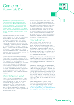 Game on! - Taylor Wessing