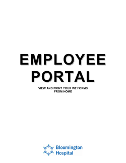 Employee Portal View and Print your W2 Forms 2008
