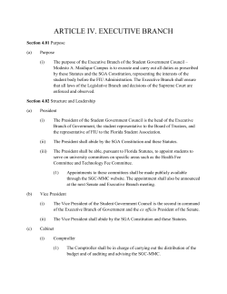 article iv. executive branch