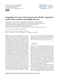 Tropospheric dry layers in the tropical western Pacific: comparisons