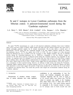 Sr and C isotopes in Lower Cambrian carbonates from the Siberian