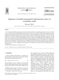 Apparent stretched-exponential luminescence decay in crystalline