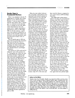 Gender Gaps in Presidential Elections 191