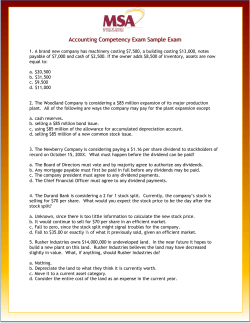 Accounting Competency Exam Sample Exam