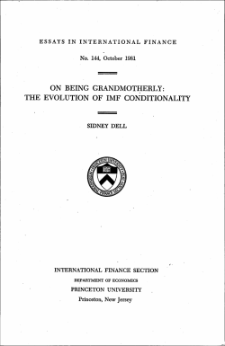 on being grandmotherly: the evolution of imf conditionality