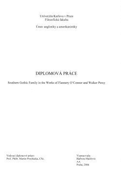 DIPLOMOV A pRACE - Univerzita Karlova