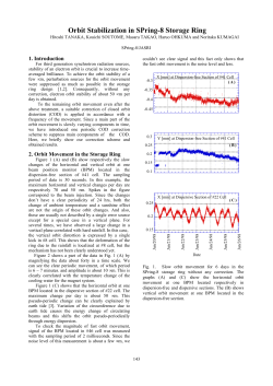 Orbit Stabilization in SPring