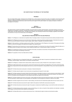 1987 Constitution of the Republic of the Phlippines