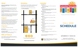 schedule - Christopher S. Bond Life Sciences Center