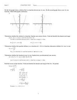 Math 3 CHAPTER 2 TEST Name - Pasadena City College