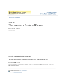 Ethnocentrism in Russia and Ukraine - Iowa Research Online