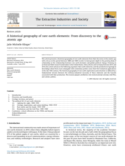 A historical geography of rare earth elements