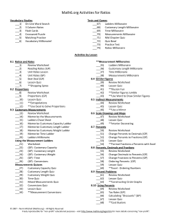 Math6.org Activities for Ratios