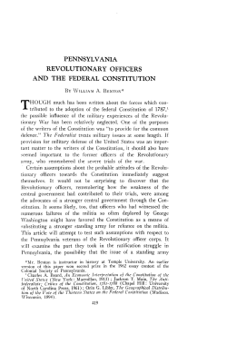 pennsylvania revolutionary officers and the federal constitution