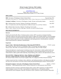 Miriam Valdovinos, PhD Assistant Professor