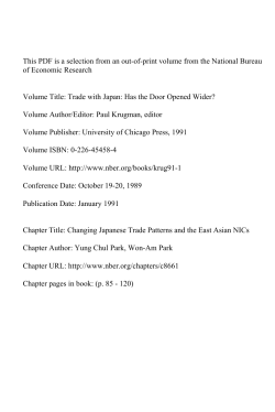 Changing Japanese Trade Patterns and the East Asian NICs