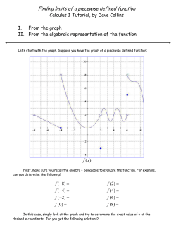 Finding limits of a piecewise defined function