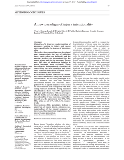 A new paradigm of injury intentionality