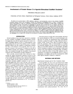 Involvement of Protein Kinase C in Agonist