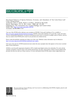 Elevational Patterns of Species Richness, Evenness, and