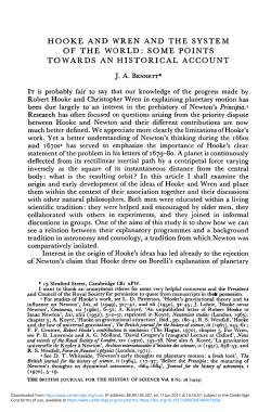 Hooke and Wren and the System of the World