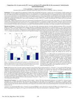 Comparison of in vivo post-exercise PCr recovery and basal
