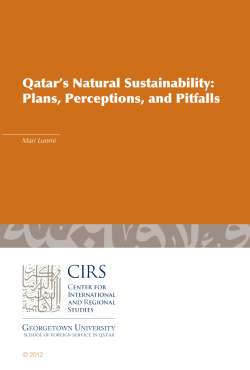 Qatar`s Natural Sustainability: Plans